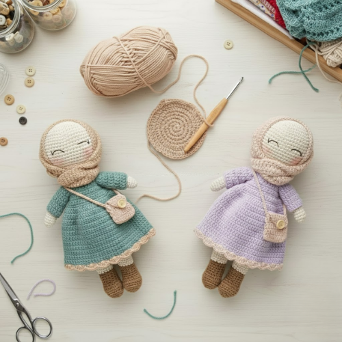 Handmade wool dolls